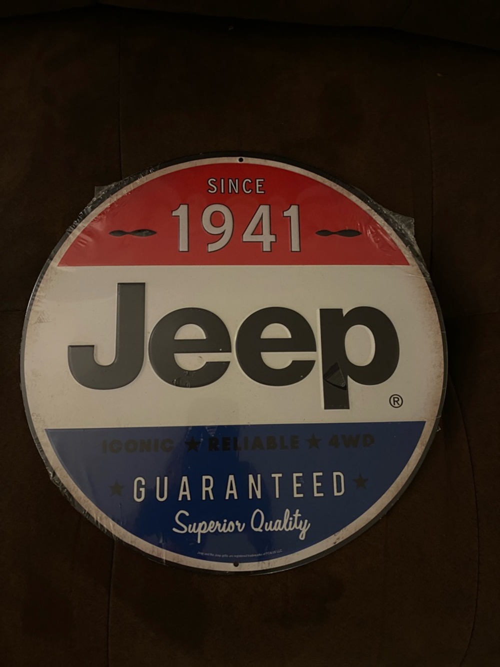 Jeep Metal Sign Round Since 1941